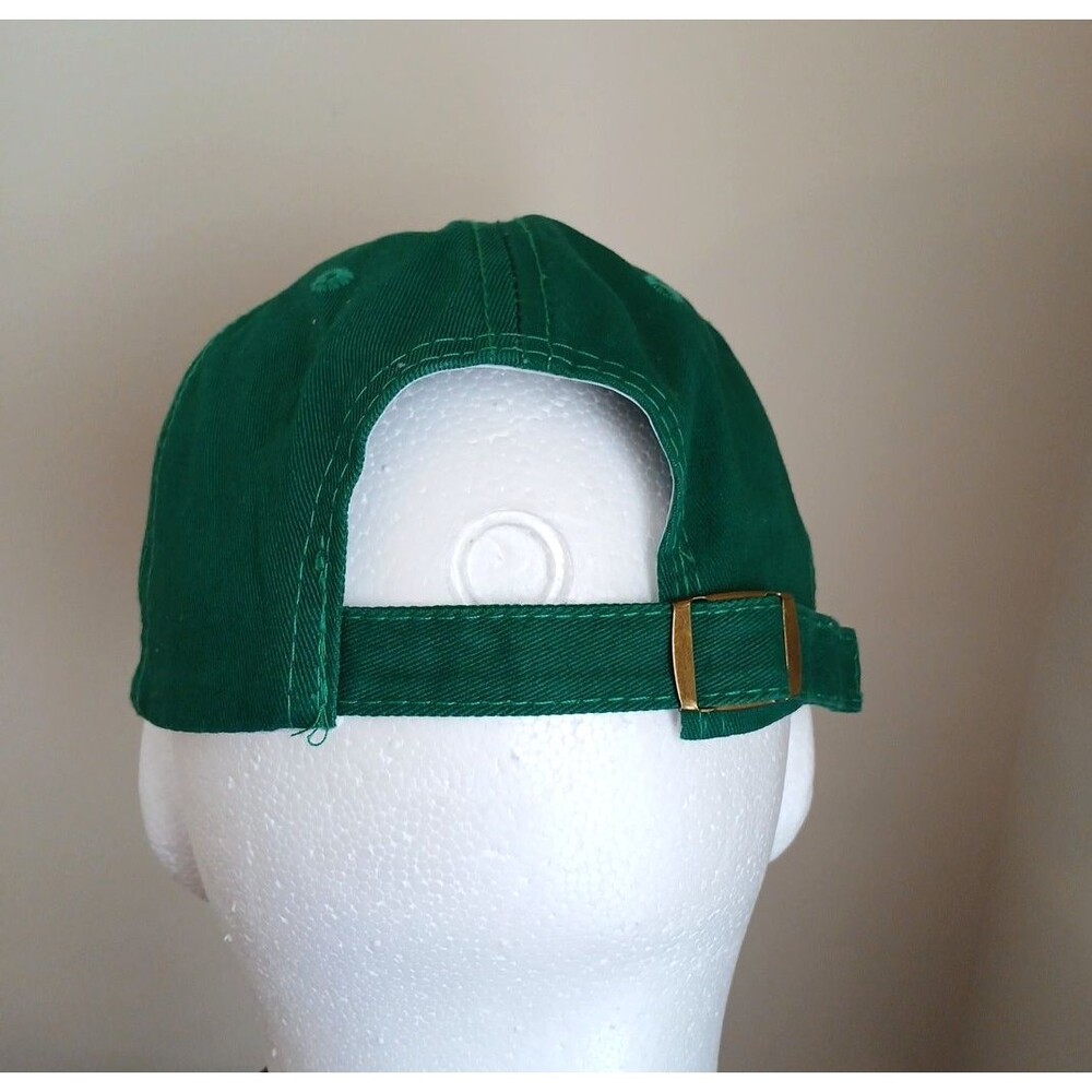 Men's Iron Ring "Art Is For Everybody" Distressed Cap Adjustable Y2K Green - Picture 5 of 9